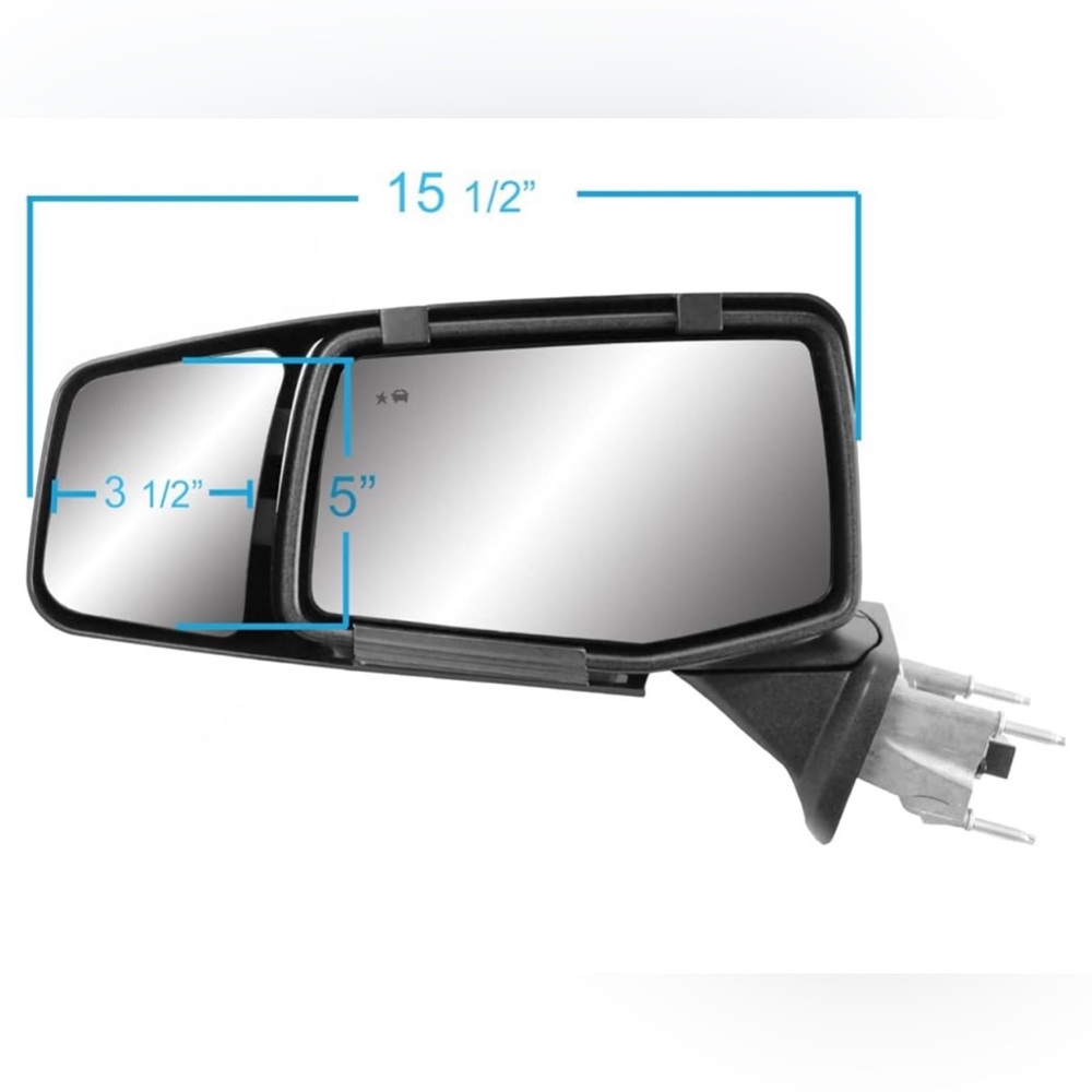 Snap & Zap Custom Fit Towing Mirror for Chevrolet/GMC 1500, 2019 and up. - Picture 3 of 7